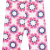 Sunny Fashion Girls Pants 3-Pack Cotton Leggings Lace Stretchy Kids Toddler(Flower Flamingo Set)