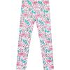 Sunny Fashion Girls Pants 3-Pack Cotton Leggings Lace Stretchy Kids Toddler(Flower Flamingo Set)