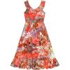 Sunny Fashion Girls Dress Floral Cotton Casual Summer Beach Sundress Size 6-12