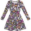 Sunny Fashion Girls Dress Green Forest Red Fox Long Sleeve Size 4-10(Purple Pumpkin)