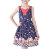 Sunny Fashion Girls Dress Heart Print Pink(Blue Strawberry)