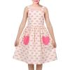 Sunny Fashion Girls Dress Heart Print Pink(Pink Heart Pocket)