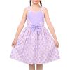 Sunny Fashion Girls Dress Heart Print Pink(Purple Heart)