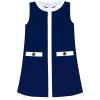 Sunny Fashion Girls Dress Navy Blue School Uniform A-line Size 4-10(Blue)