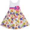 Sunny Fashion Girls Dress Purple Pink Sundress Bow Tie