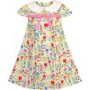 Sunny Fashion Girls Dress Sleeveless Pink Owl A-line Cotton Casual Size 2-6