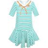 Sunny Fashion Girls Dress Striped School Bow Tie Jumper Size 5-12
