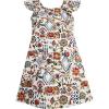 Sunny Fashion Girls Dress Traditional Hand Drawing Print Elephant Tree