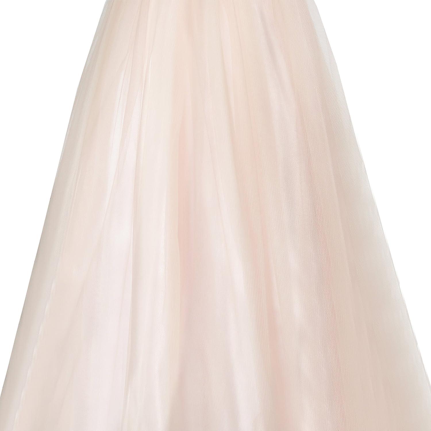 imageSunny Fashion Flower Girls Dress Misty Rose Wedding Pageant Bridesmaid Size 714