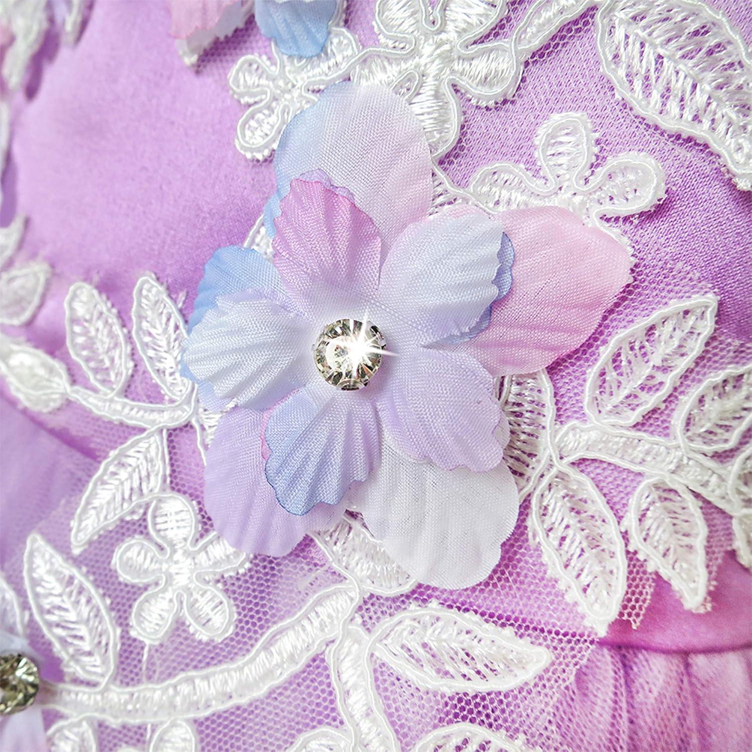 imageSunny Fashion Flower Girls Dress Purple Sleeveless Mantillas Wedding Bridesmaid