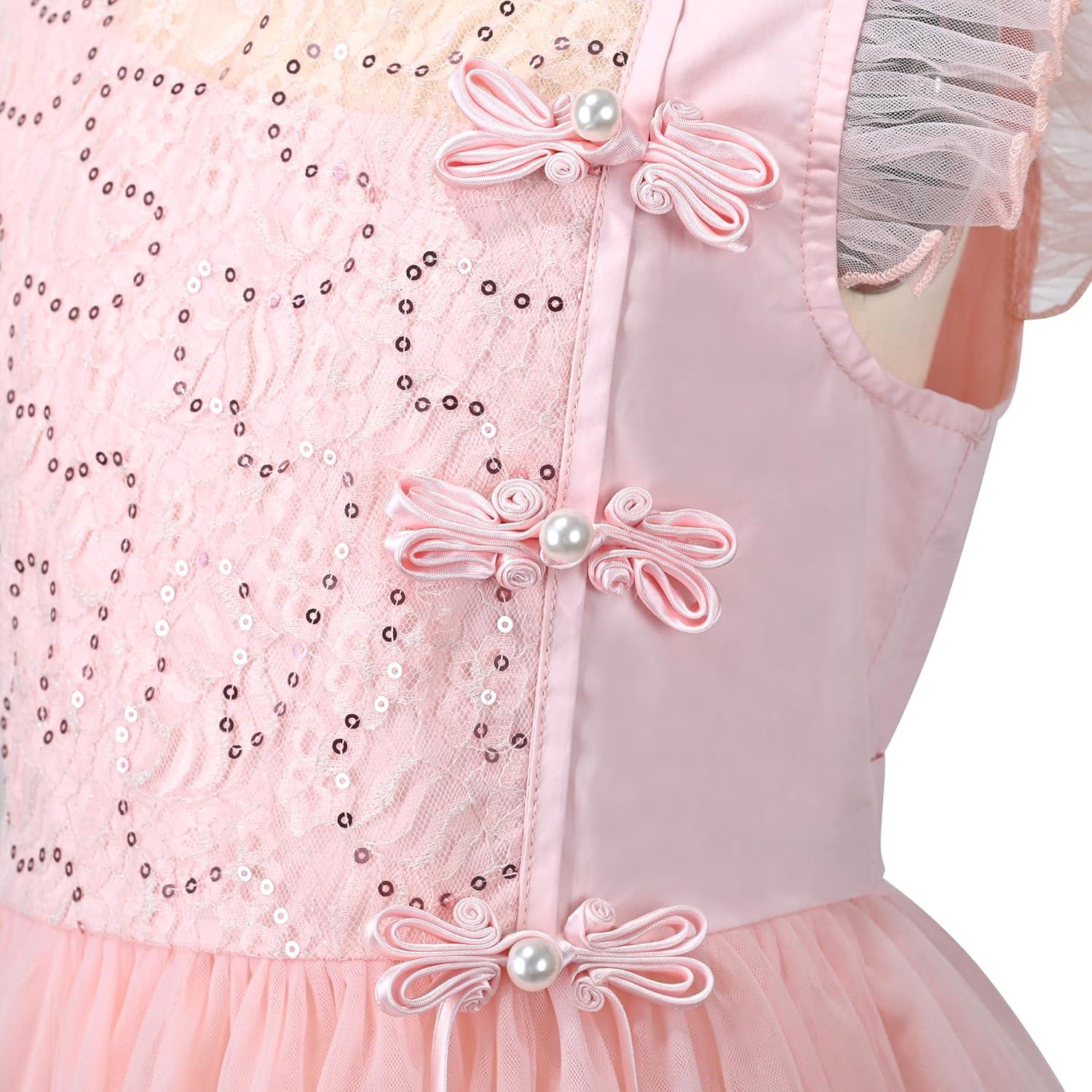 imageSunny Fashion Flower Girls Dress Purple Tiered Skirt Bridesmaid WeddingPink Sequin