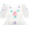 Sunny Fashion Flower Girl Dress Sequin Rose Flower Petal Wedding Princess