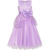 Sunny Fashion Flower Girls Dress Ball Gown Wedding Bridesmaid Bow Tie Size 6-12