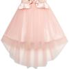 Sunny Fashion Flower Girls Dress Bow Tie Hi-low Wedding Party Size 6