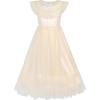 Sunny Fashion Flower Girls Dress Champagne Vintage Wedding Party Bridesmaid