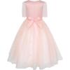 Sunny Fashion Flower Girls Dress Misty Rose Wedding Pageant Bridesmaid Size 7-14
