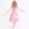 Sunny Fashion Flower Girls Dress Pink Sequin 3D Flowers Size 4-14