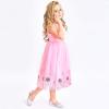 Sunny Fashion Flower Girls Dress Pink Sequin 3D Flowers Size 4-14