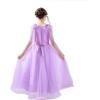 Sunny Fashion Flower Girls Dress Purple Sleeveless Mantillas Wedding Bridesmaid