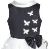 Sunny Fashion Flower Girls Dress White and Black Pageant Party