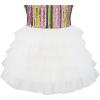 Sunny Fashion Girls Dress Birthday Princess Ruffle Dress Cake Balloon Print(White)