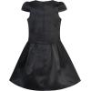Sunny Fashion Girls Dress Black White Color Contrast Lace Bow Tie Size 6-10