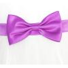 Sunny Fashion Girls Dress Bow Tie Green Pink Color Contrast Size 4-12(Purple)