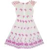 Sunny Fashion Girls Dress Pink Embroidered Dress Princess Pageant