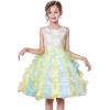 Sunny Fashion Girls Dress Pleated Tulle Princess Party Wedding Pageant