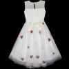Sunny Fashion Girls Dress Red Heart Sequins Princess Wedding Pageant Size 6-14