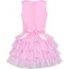 Sunny Fashion Girls Dress Ruffle Skirt Pink Flower Birthday Party Size 5-12