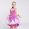 Sunny Fashion Girls Dress Vintage Flower Lace Purple Wedding Party Size 7-14(Purple)