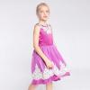 Sunny Fashion Girls Dress Vintage Flower Lace Purple Wedding Party Size 7-14(Purple)