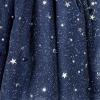 Sunny Fashion Girls Skirt Navy Blue Pearl Stars Sparkling Tutu Dancing Size 4-12(Blue)