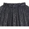 Sunny Fashion Girls Skirt Navy Blue Pearl Stars Sparkling Tutu Dancing Size 4-12(Shining Black)
