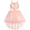 Sunny Fashion Flower Girls Dress Bow Tie Hi-low Wedding Party Size 6