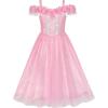 Sunny Fashion Flower Girls Dress Cold Shoulder Bridesmaid Wedding Princess