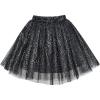Sunny Fashion Girls Skirt Navy Blue Pearl Stars Sparkling Tutu Dancing Size 4-12(Shining Black)