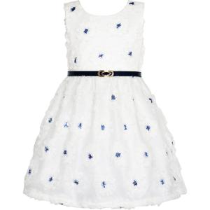 Sunny Fashion Girls Dress Lace Jeweled Belt Sash Flowers Sequin Shiny Glitter