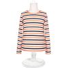 Sunny Fashion Girls T-Shirt Striped School Uniform Size 4-12(Orange Stripped Shirt)