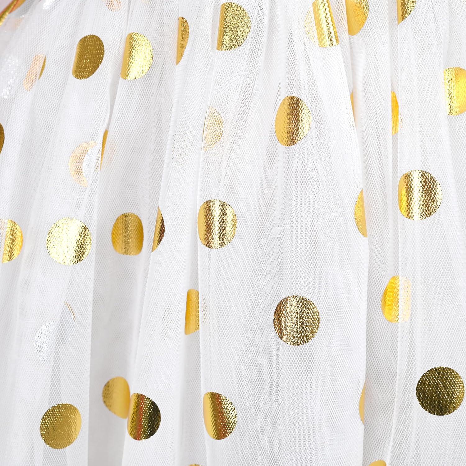 imageSunny Fashion Girls Dress Beige Cream Sequin Heart Butterfly Tulle Skirt Long SleeveRed Reindeer