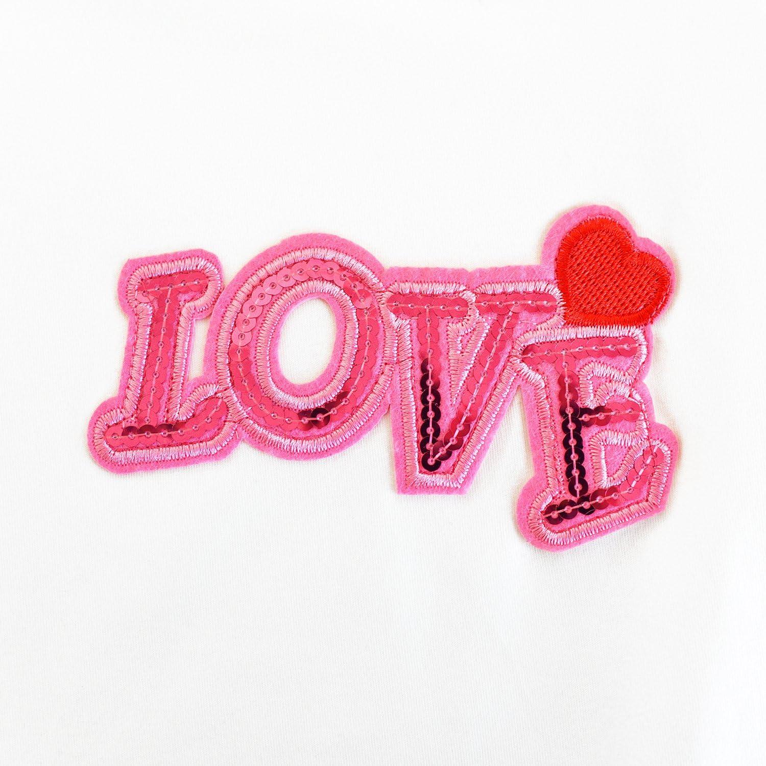 imageSunny Fashion Girls Dress Colorful Daisy Flower Rainbow Long Sleeve CottonPinkWhite