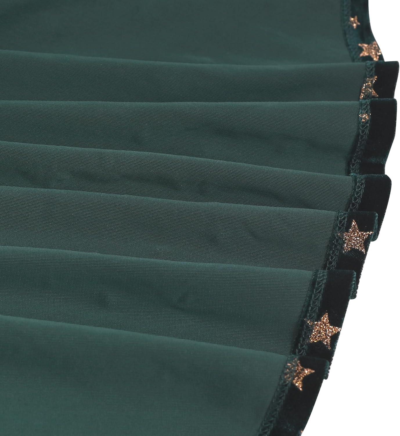 imageSunny Fashion Girls Dress Glitter Golden Star White Collar Casual Warm WinterGreen