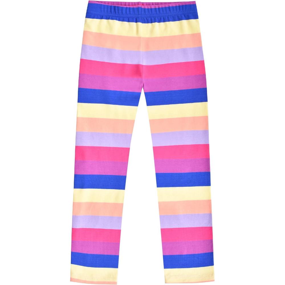 imageSunny Fashion Girls Toddler Pants Leggings Cotton Soft Striped Elastic Everyday Multicolor Size 37Multicolor