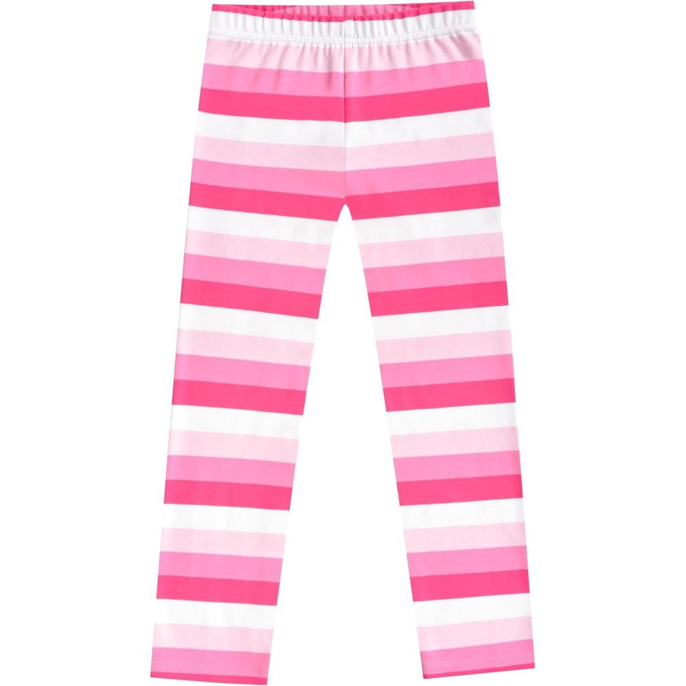 imageSunny Fashion Girls Toddler Pants Leggings Cotton Soft Striped Elastic Everyday Multicolor Size 37Pink Striped