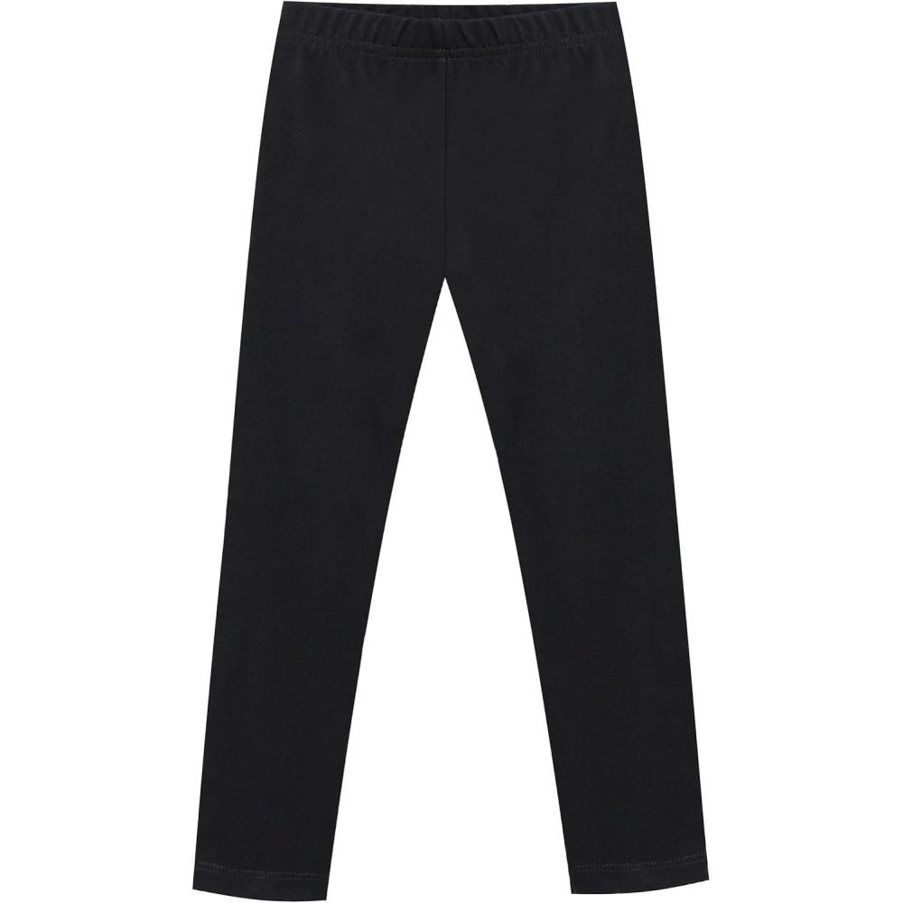 imageSunny Fashion Girls Toddler Pants Leggings Cotton Soft Striped Elastic Everyday Multicolor Size 37Plain Black