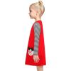 Sunny Fashion Girls Casual Dress Cotton Long Sleeve Kite Cloud Embroidered(Red Striped)