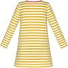 Sunny Fashion Girls Casual Dress Cotton Long Sleeve Kite Cloud Embroidered(Yellow Dinosaur)