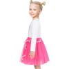 Sunny Fashion Girls Dress Beige Cream Sequin Heart Butterfly Tulle Skirt Long Sleeve(Pink Butterfly)