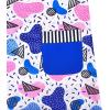 Sunny Fashion Girls Dress Colorful Daisy Flower Rainbow Long Sleeve Cotton(Blue Pocket)